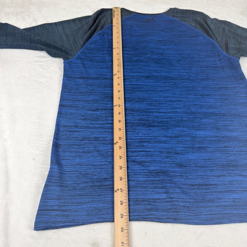 Nike MLB Dri-FIT 3/4 Sleeve Baseball Shirt Blue Heather AA8260-480 Mens Large - Picture 6 of 9